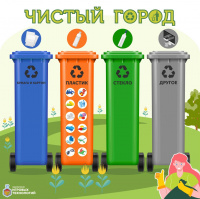 Изображение Магнитная панель "Чистый город" сортировка отходов