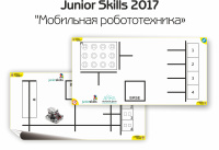 Изображение Поля тренировочные  для Junior Skills 2017 в номинации "Мобильная робототехника"" 2400 х1200 мм