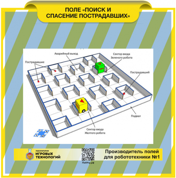 Детальное изображение Поле WRO 2018 "Поиск и спасение пострадавших" 