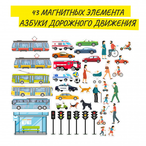 Детальное изображение Магнитная панель "Азбука дорожного движения" 
