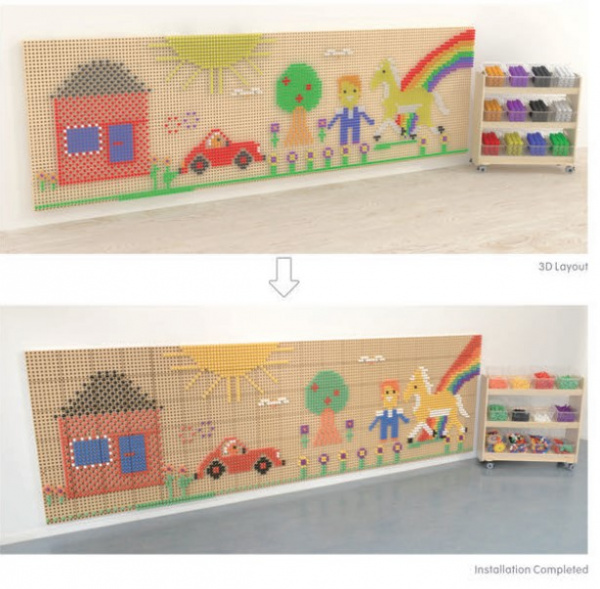 Детальное изображение Masterkidz STEM Стена Набор колышков 512 штук
