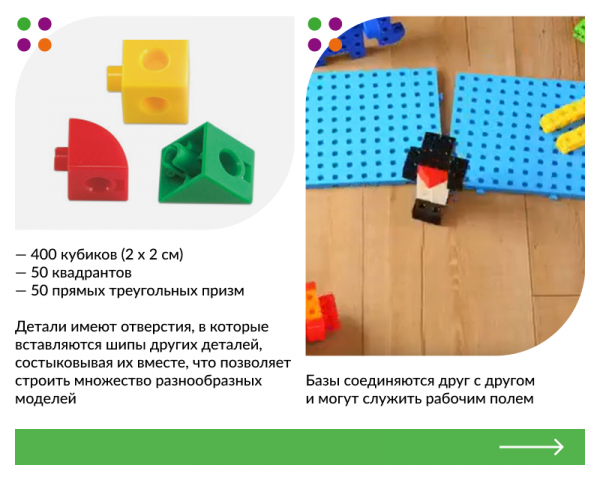 Детальное изображение Кубики соединяющиеся 2 см. Набор для класса