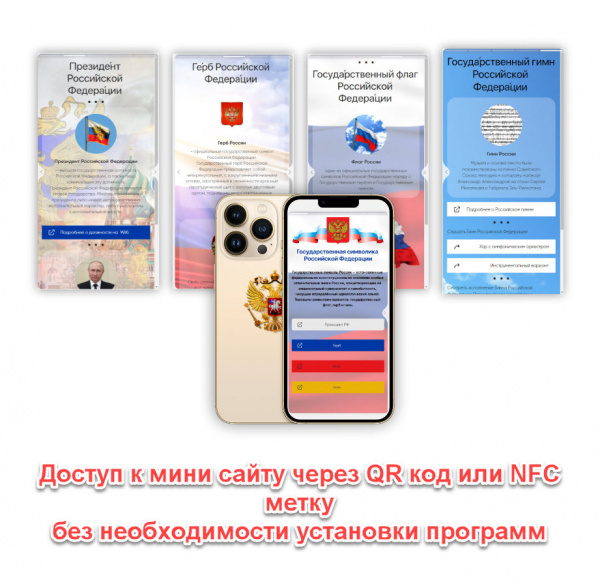Детальное изображение Информационный стенд   "Государственные символы Российской Федерации и Региона"