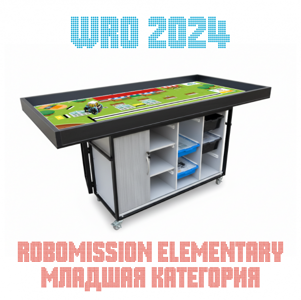 Детальное изображение Поле WRO 2024 — RoboMission Elementary (младшая категория)